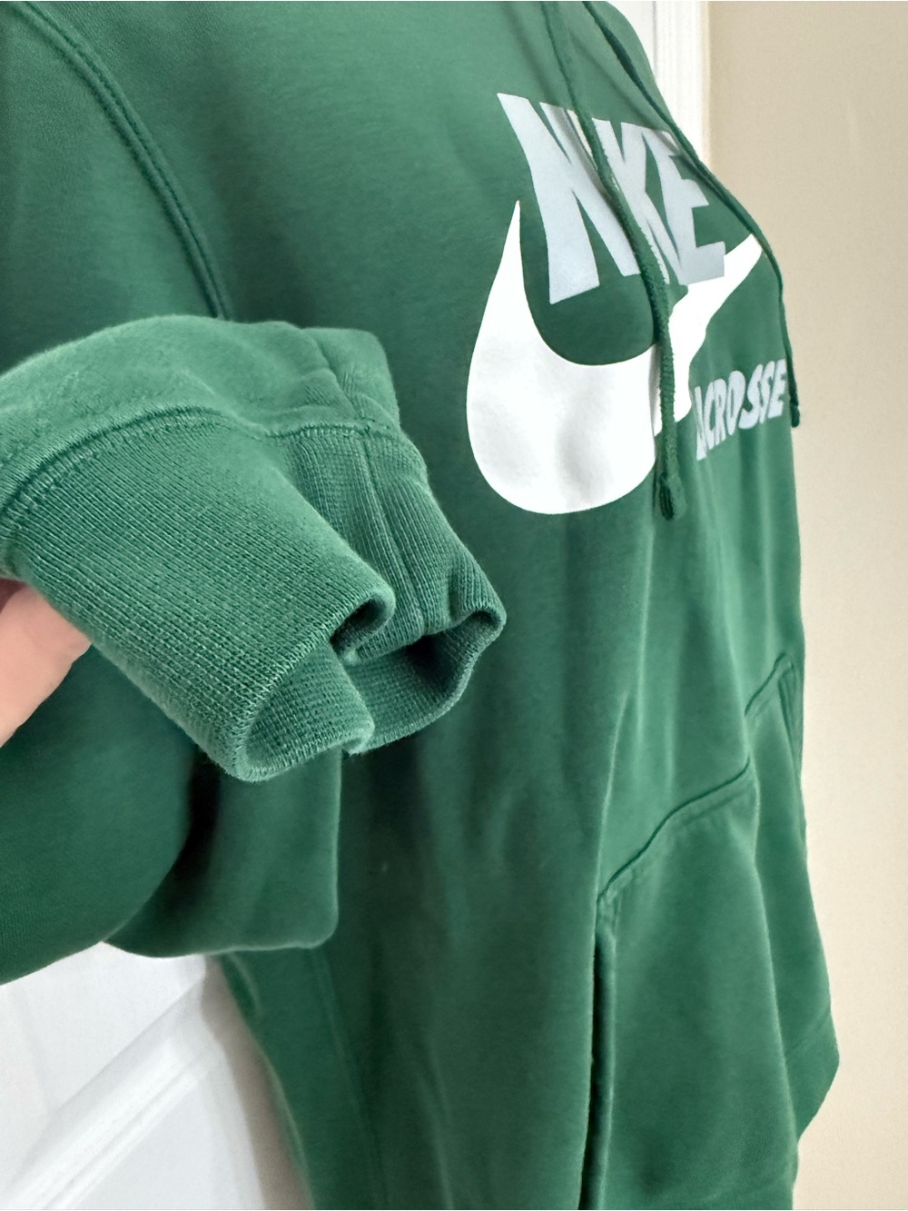 Nike Club Fleece Lacrosse Hoodie Green Pullover Men’s Medium - Picture 8 of 14